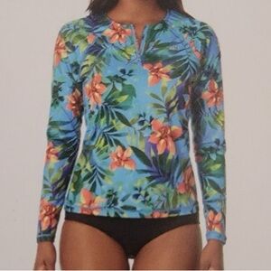 Hurley Ladies' s Long Sleeve Sun Protection Shirt UPF 50+ Floral